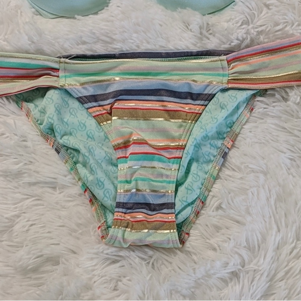 Victoria's Secret striped bandeau padded bikini - Picture 5 of 7